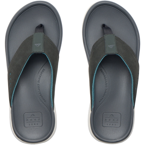 2026 Reef Hommes Sandales Cushion Norte CJ9047 - Gris / Blue / Blanc Cassé